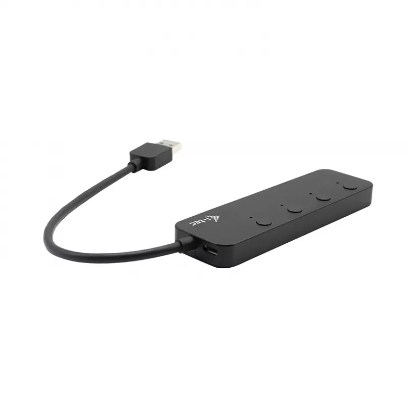 USB-jaotur i-tec USB 3.0 Metal HUB 4 porti individuaalsete sisse-/väljalülititega