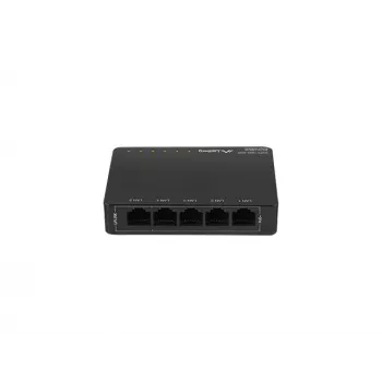 Haldamatu võrgulüliti LANBERG DSP3-1005-60W, 5x Gigabit RJ-45, 4x PoE+ (60 W kokku), 10 Gbit/s lülitus