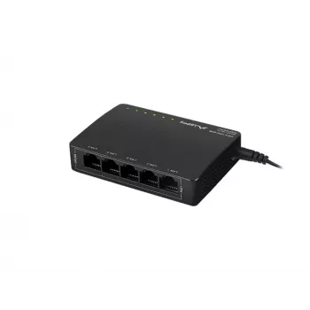Haldamatu võrgulüliti LANBERG DSP3-1005-60W, 5x Gigabit RJ-45, 4x PoE+ (60 W kokku), 10 Gbit/s lülitus