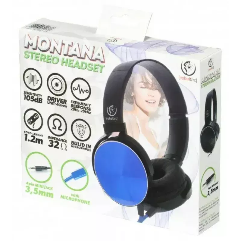 Stereo kõrvaklapid Rebeltec MONTANA BLU