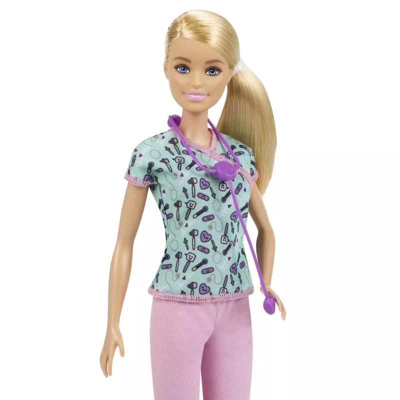 Barbie õe nukk koos meditsiiniriietega, riiete ja aksessuaaridega