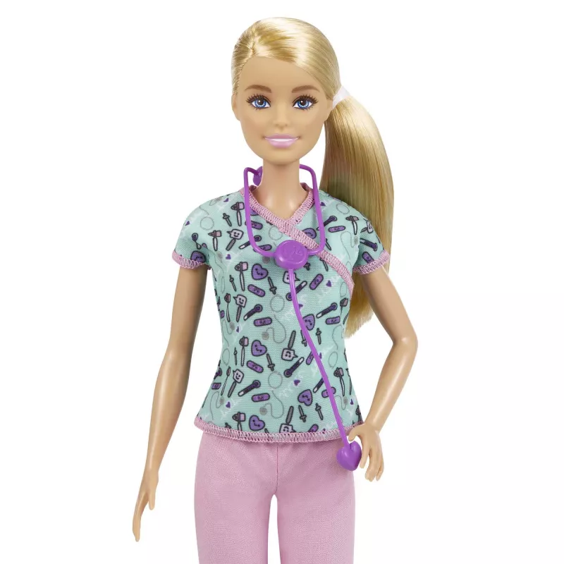 Barbie õe nukk koos meditsiiniriietega, riiete ja aksessuaaridega