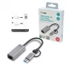 “i-tec Metal USB-C/USB-A 2.5Gbps Ethernet” adapter, juhtmega, USB Type-A/USB USB-C, Ethernet, 2500 Mbit/s, hall