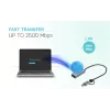 “i-tec Metal USB-C/USB-A 2.5Gbps Ethernet” adapter, juhtmega, USB Type-A/USB USB-C, Ethernet, 2500 Mbit/s, hall