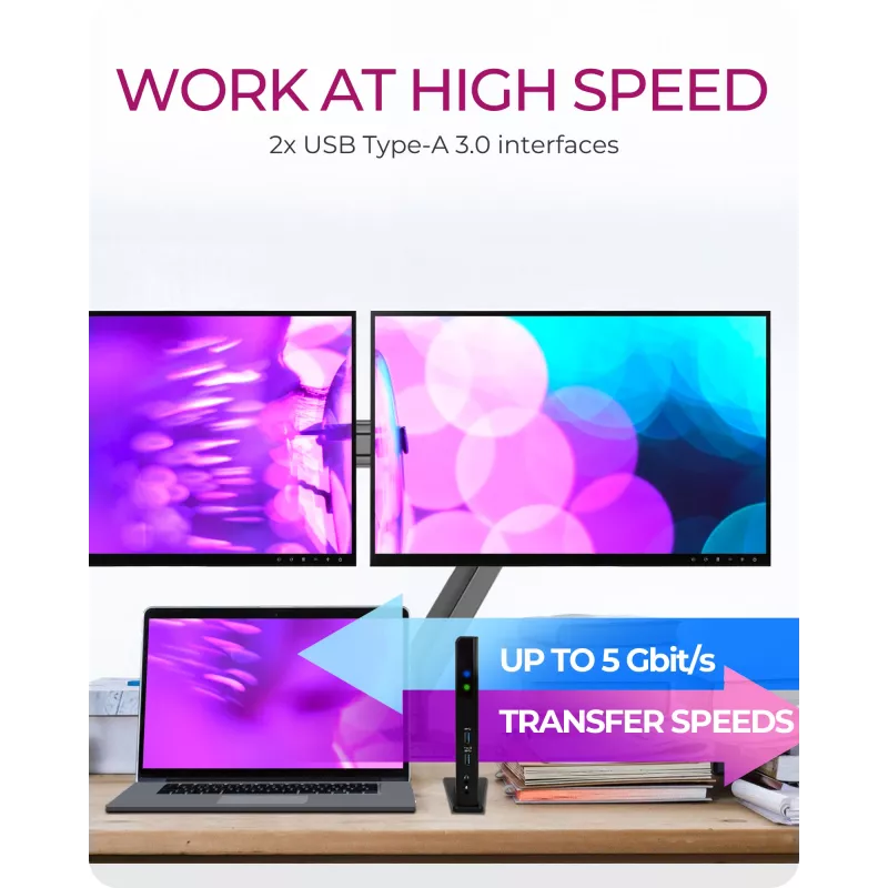 ICY BOX IB-DK2251AC Juhtmega USB 3.2 Gen 2 (3.1 Gen 2) Type-A Must