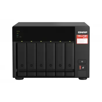 QNAP TS-673A NAS Tower Ryzen Embedded V1500B 8 GB DDR4 0 TB QNAP Turbo System Must