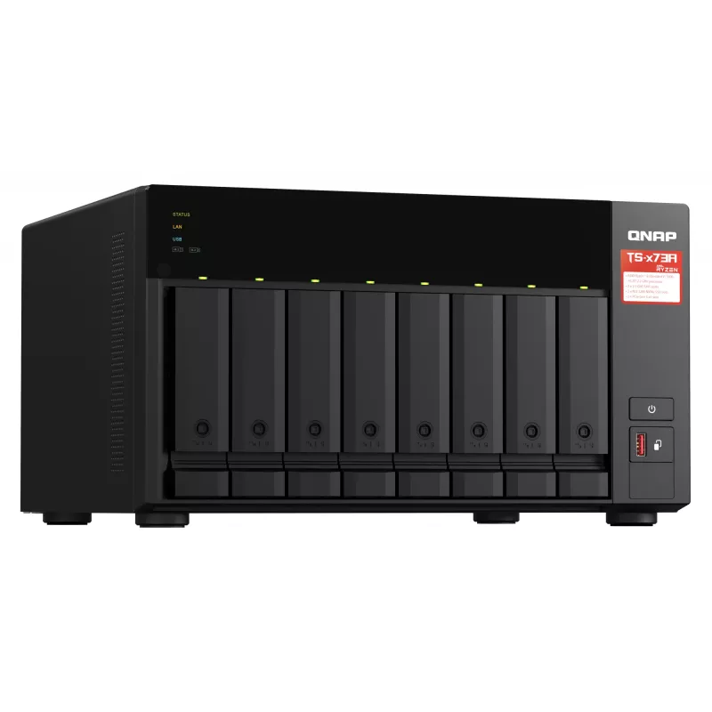 QNAP TS-873A NAS Tower Ryzen Embedded V1500B 8 GB DDR4 0 TB QNAP Turbo System Must
