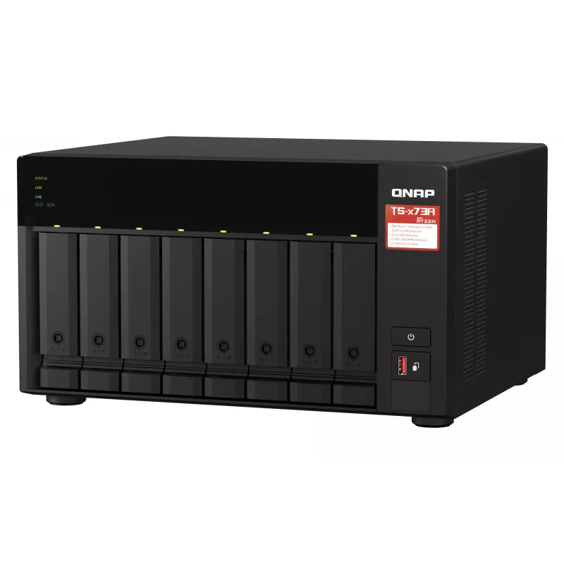 QNAP TS-873A NAS Tower Ryzen Embedded V1500B 8 GB DDR4 0 TB QNAP Turbo System Must