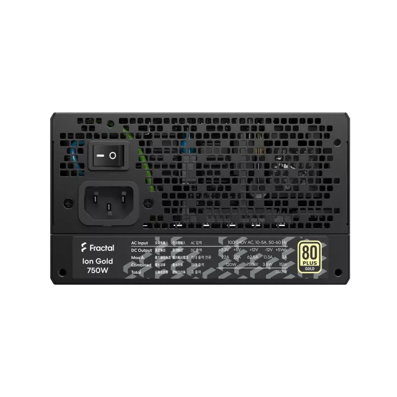 Fractal Design Ion+ 750W Gold toiteplokk 24-pin ATX ATX Must