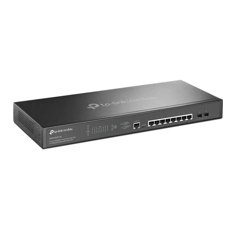 TP-Link Omada 8-port 2.5GBASE-T ja 2-port 10GE SFP+ L2+ haldatav lüliti 8 PoE+ pordiga