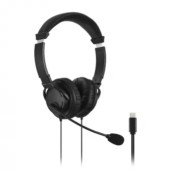 Kensington Classic USB-C kõrvaklapid mikrofoniga, juhtmega, kõned/muusika, kõrvaklapid, must