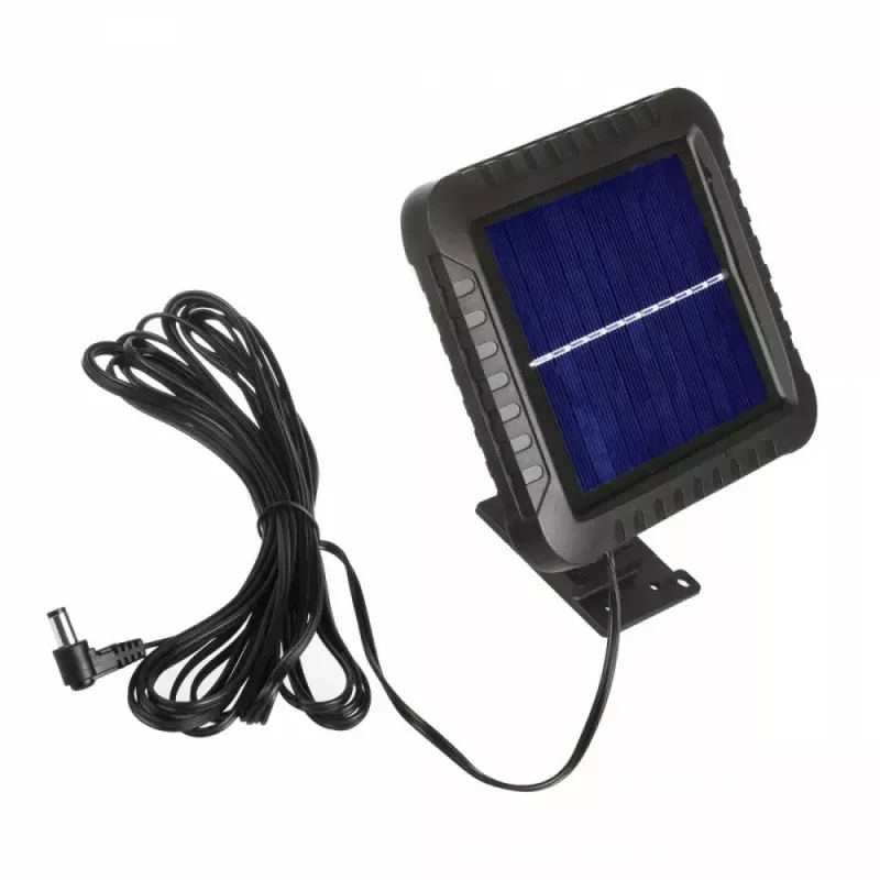 Välistingimustesse sobiv päikeseenergial töötav LED-prožektor MACLEAN MCE438, 5 W, 400 lm, IP44, liitiumioon 5,2 V, seinale kinnitatav, valge valgus, must