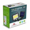 Välistingimustesse sobiv päikeseenergial töötav LED-prožektor MACLEAN MCE438, 5 W, 400 lm, IP44, liitiumioon 5,2 V, seinale kinnitatav, valge valgus, must