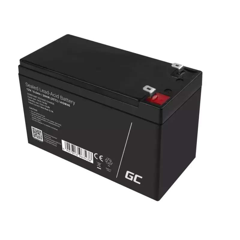 Laetav 12 V suletud pliiaku roheline Cell AGM46, 8000 mAh, 2,15 kg, VRLA