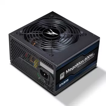 Zalman ZM600-TXII V2 MegaMax 80PLUS 230V EU STANDARD sertifitseeritud suure tõhususega PCI-E toiteplokk 600 W 20+4 pin ATX ATX Must