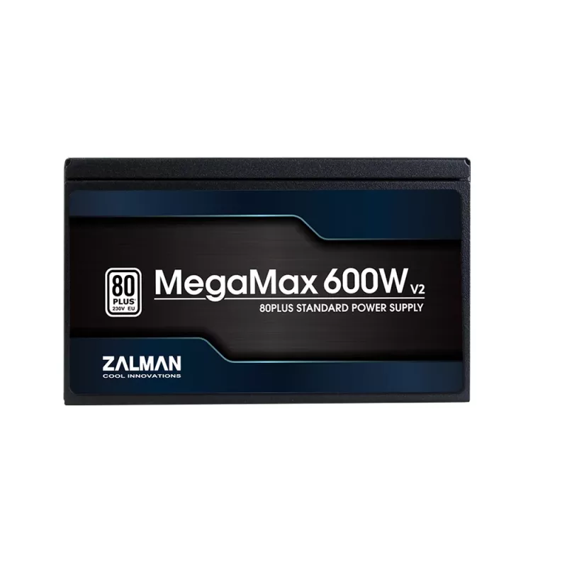 Zalman ZM600-TXII V2 MegaMax 80PLUS 230V EU STANDARD sertifitseeritud suure tõhususega PCI-E toiteplokk 600 W 20+4 pin ATX ATX Must