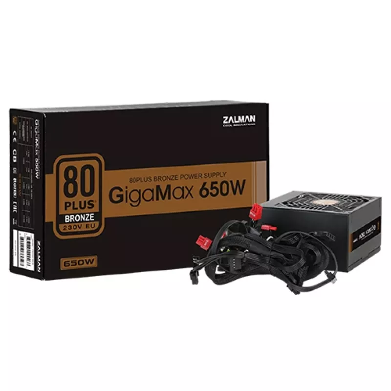 Zalman ZM650-GVII toiteplokk 650 W 20+4 pin ATX ATX Must