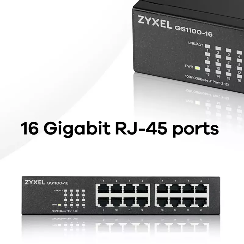 Zyxel GS1100-16 Haldamata Gigabit Ethernet (10/100/1000)