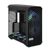 Arvuti korpus Fractal Design Torrent Tower Black — toetab ATX/EATX/ITX, 2x180mm esiventilaatorit, 2x3,5-tollist pesa, 4x2,5-tollist pesa, karastatud klaas