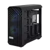 Arvuti korpus Fractal Design Torrent Tower Black — toetab ATX/EATX/ITX, 2x180mm esiventilaatorit, 2x3,5-tollist pesa, 4x2,5-tollist pesa, karastatud klaas