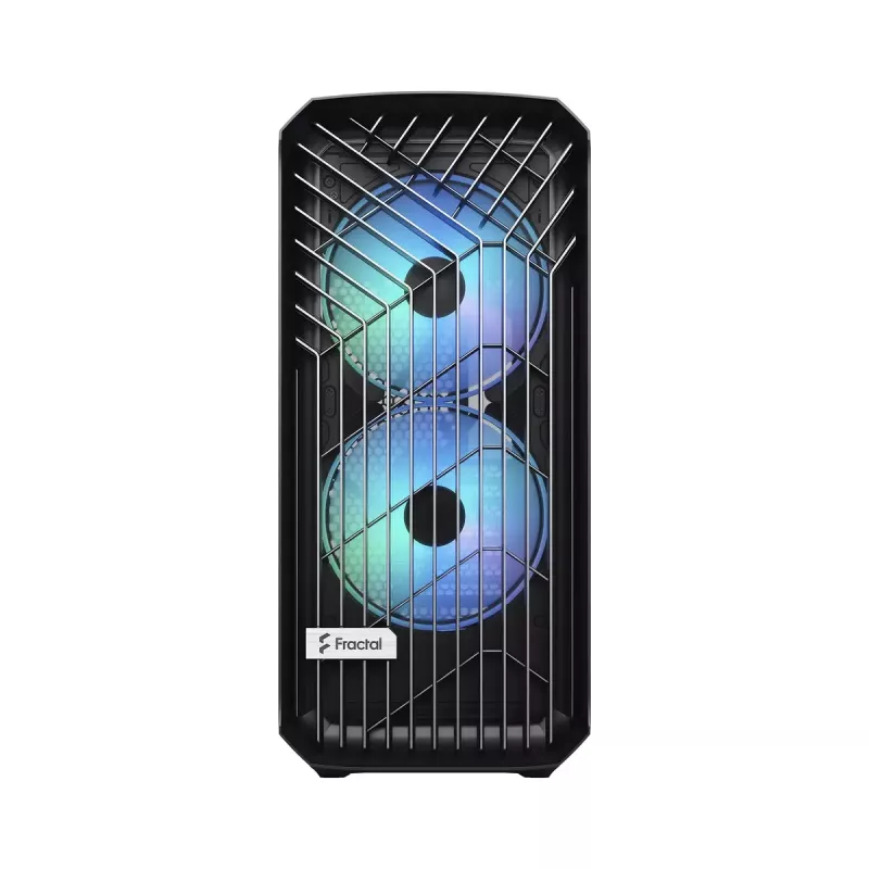 Arvuti korpus Fractal Design Torrent Tower Black — toetab ATX/EATX/ITX, 2x180mm esiventilaatorit, 2x3,5-tollist pesa, 4x2,5-tollist pesa, karastatud klaas