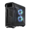 Arvuti korpus Fractal Design Torrent Tower Black — toetab ATX/EATX/ITX, 2x180mm esiventilaatorit, 2x3,5-tollist pesa, 4x2,5-tollist pesa, karastatud klaas