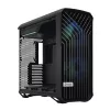 Arvuti korpus Fractal Design Torrent Tower Black — toetab ATX/EATX/ITX, 2x180mm esiventilaatorit, 2x3,5-tollist pesa, 4x2,5-tollist pesa, karastatud klaas
