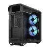 Arvuti korpus Fractal Design Torrent Tower Black — toetab ATX/EATX/ITX, 2x180mm esiventilaatorit, 2x3,5-tollist pesa, 4x2,5-tollist pesa, karastatud klaas
