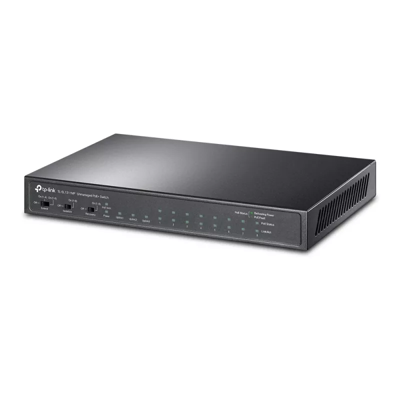 TP-Link 8-port 10/100Mbps + 3-port Gigabit lauavõrgukommutaator 8 PoE+ pordiga