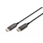 DIGITUS DisplayPort AOC hübriidkiudoptiline ühenduskaabel M/M UHD 8K@60Hz, CE, must 20m