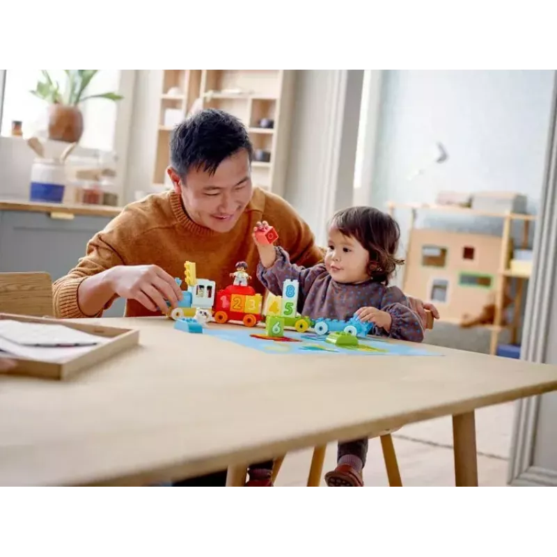 LEGO DUPLO numbritega rong 10954 – varajase õppe rong nummerdatud vagunitega loendamiseks ja sorteerimiseks