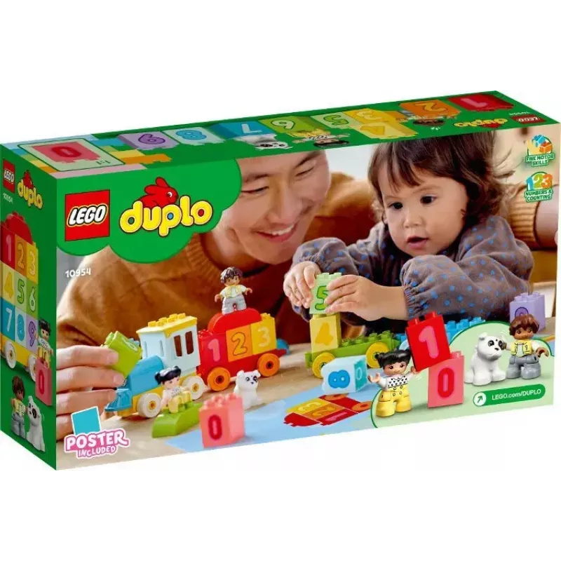LEGO DUPLO numbritega rong 10954 – varajase õppe rong nummerdatud vagunitega loendamiseks ja sorteerimiseks