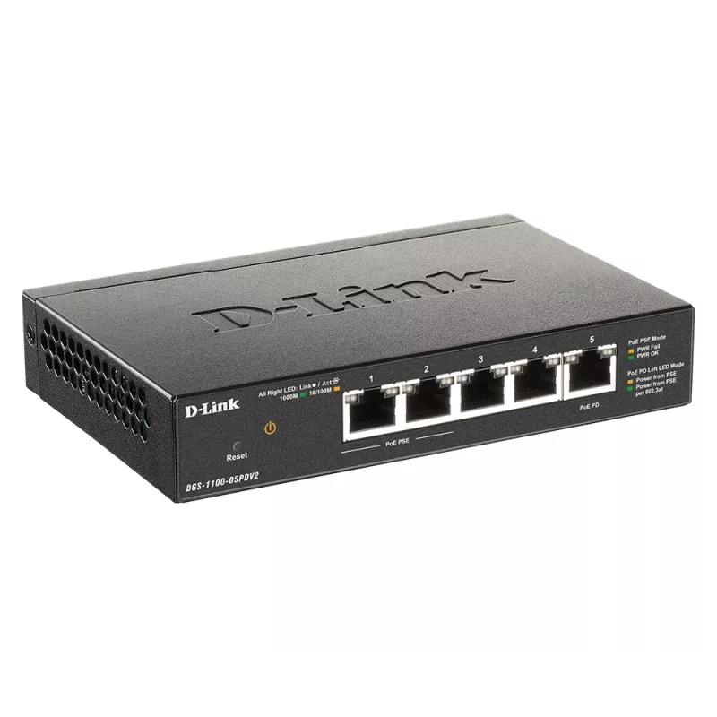 D-Link 5-pordiline Gigabit PoE nutihalduslüliti 1 PD-pordiga
