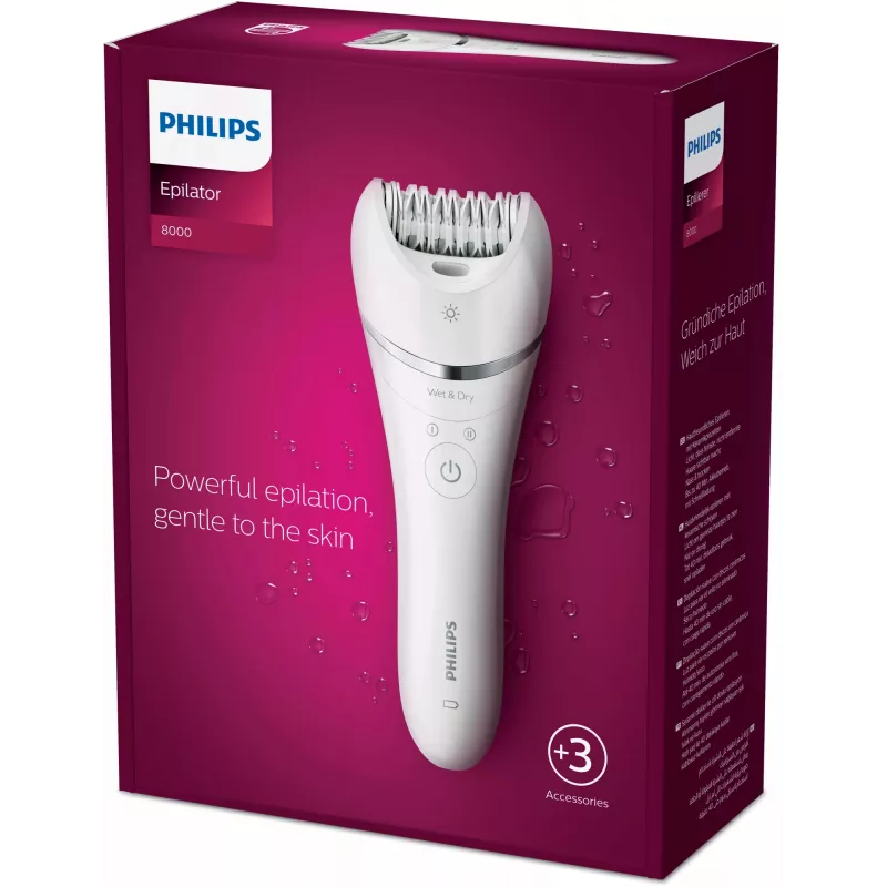 Epilaator Philips BRE700/00, 32 pintsetti, märg ja kuiv, juhtmevaba, 40 min tööaeg, 2 kiirust, pestav