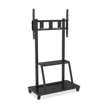 Kaasaskantav lameekraani põrandastatiiv TECHLY Signage Display Mount ICA-TR30 — 55–100-tollistele ekraanidele, VESA 1200x600, max koormus 150 kg, rattad, must