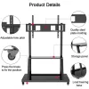 Kaasaskantav lameekraani põrandastatiiv TECHLY Signage Display Mount ICA-TR30 — 55–100-tollistele ekraanidele, VESA 1200x600, max koormus 150 kg, rattad, must