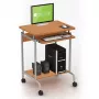 Arvutilaud TECHLY Compact ICA-TB S005 — kompaktne arvutilaud, MDF plaadiga, klaviatuurialus, rattad, 600×450×750 mm, pöök
