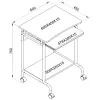 Arvutilaud TECHLY Compact ICA-TB S005 — kompaktne arvutilaud, MDF plaadiga, klaviatuurialus, rattad, 600×450×750 mm, pöök