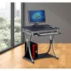 Techly Compact Desk for PC with Removable Tray, Must Graphite ICA-TB 328BK
