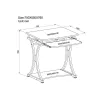 Techly Compact Desk for PC with Removable Tray, Must Graphite ICA-TB 328BK