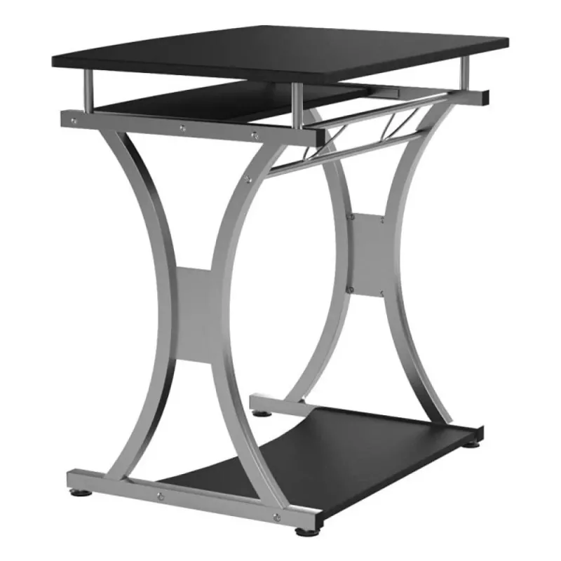 Techly Compact Desk for PC with Removable Tray, Must Graphite ICA-TB 328BK
