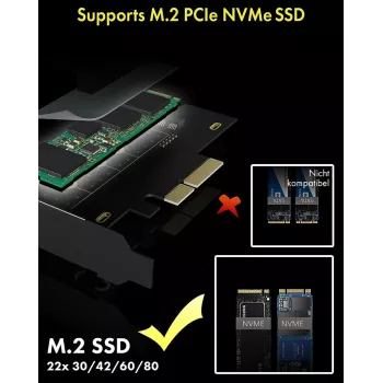 ICY BOX IB-PCI208-HS liidesekaardid/adapter Sisemine M.2