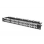 DIGITUS modulaarne patch-paneel, varjestatud 48 porti, märgistusväli, 1U, raami kinnitus, värv must RAL 9005