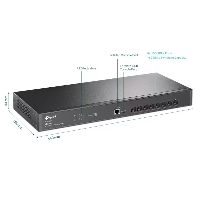 TP-Link Omada 8-pordiline 10GE SFP+ L2+ halduslüliti