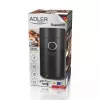 Burr grinder Adler AD4446BS — 150 W, stainless steel burrs, 75 g bean hopper, Must