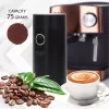 Burr grinder Adler AD4446BS — 150 W, stainless steel burrs, 75 g bean hopper, Must