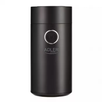 Burr grinder Adler AD4446BS — 150 W, stainless steel burrs, 75 g bean hopper, Must