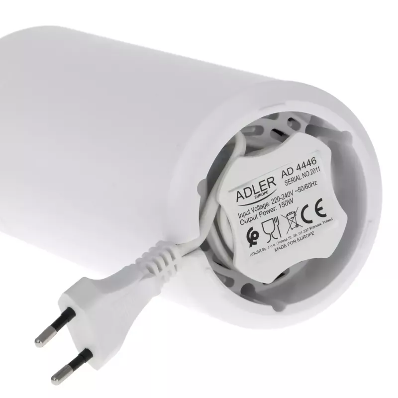 Kohviveski terastega Adler AD4446WG — elektriline kohviveski, roostevabast terasest veskid, 75 g punker, 150 W, valge