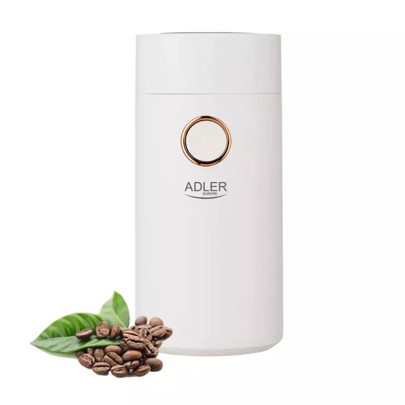 Kohviveski terastega Adler AD4446WG — elektriline kohviveski, roostevabast terasest veskid, 75 g punker, 150 W, valge
