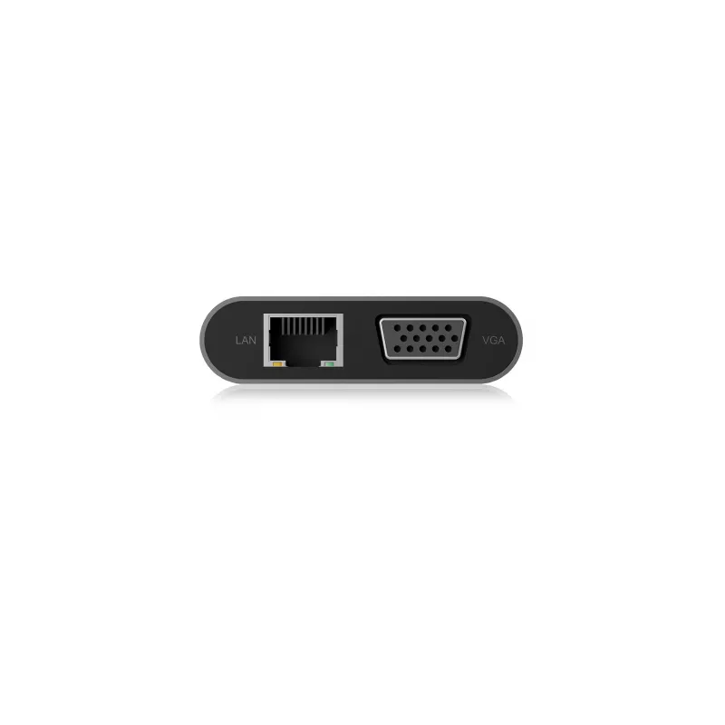 ICY BOX IB-DK4040-CPD Juhtmega USB 3.2 Gen 1 (3.1 Gen 1) Type-C Antratsiit, Must